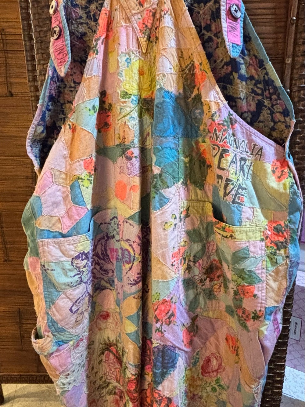 Magnolia Pearl Graphic Love Overalls - Picture 8 of 14